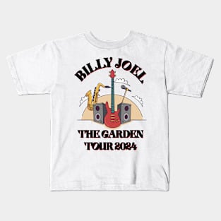 BILLY JOEL THE GARDEN TOUR 2024 BLACK Kids T-Shirt